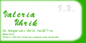 valeria uhrik business card